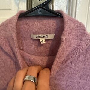Madewell pink turtleneck sweater size small